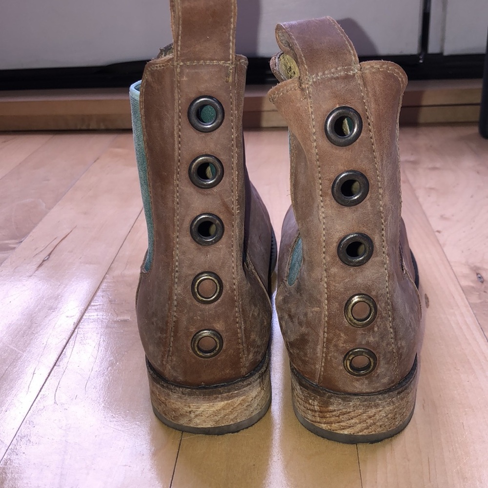 Free People Brown Leather Booties - Picture 2 of 6
